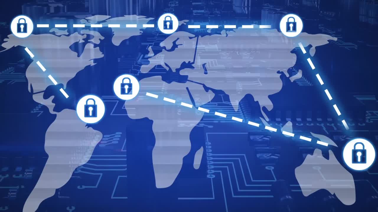 インターネットの安全アイコン動画