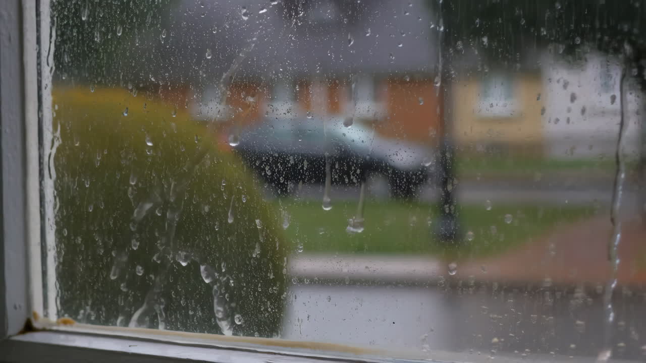 창문 창문 에 내리는 비방울