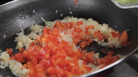 frying organic vegetables