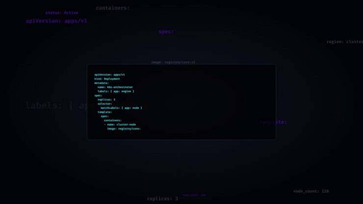 Kubernetes Deployment Configuration File Displayed on Dark Screen