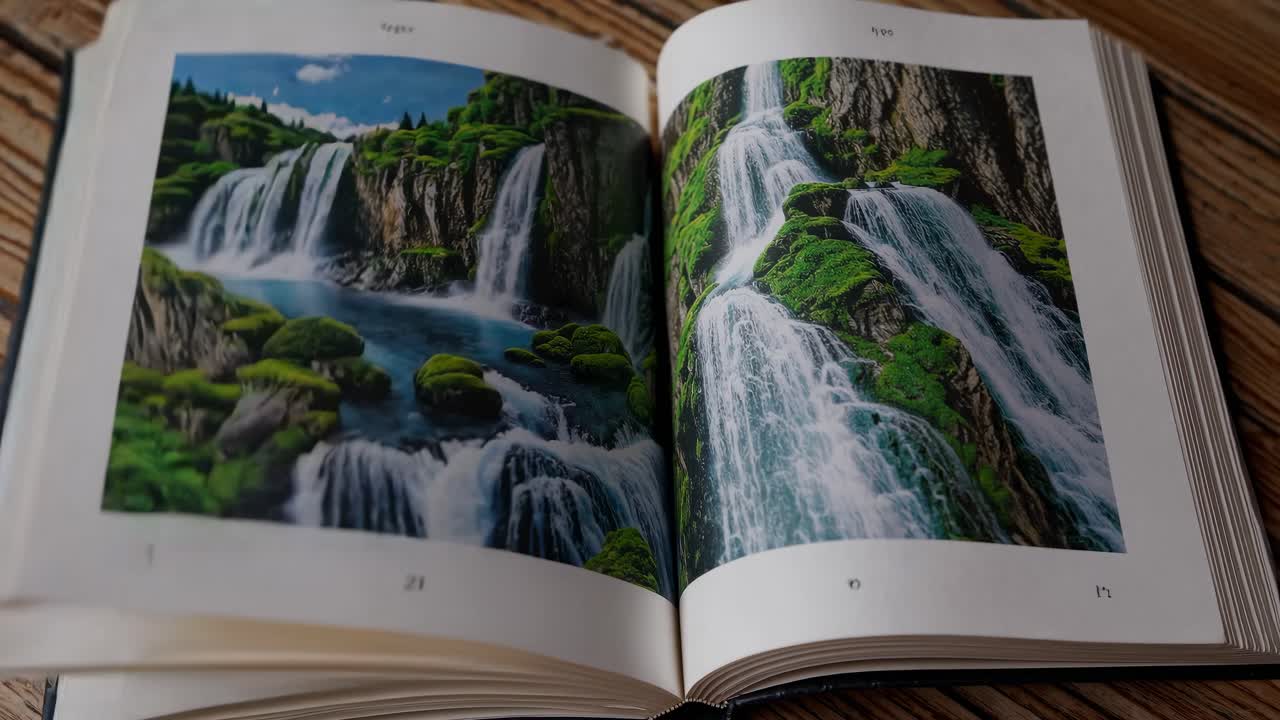 Paesaggio con cascata nella natura