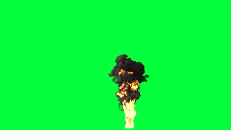 efecto de fuego y humo en pantalla verde