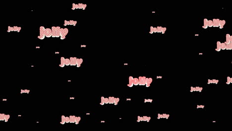 animación de texto alegre en repetición en navidad sobre fondo negro