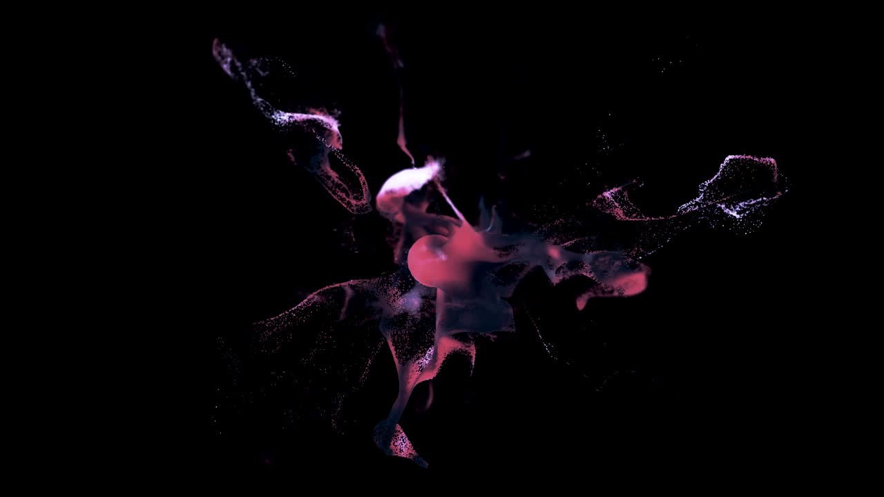 4K CGI paint powder simulation.