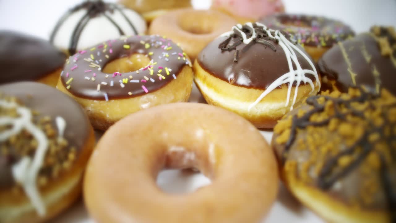 도넛 선택을 중심으로 회전