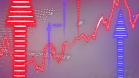 animación del procesamiento de datos y diagramas sobre el mapa del mundo
