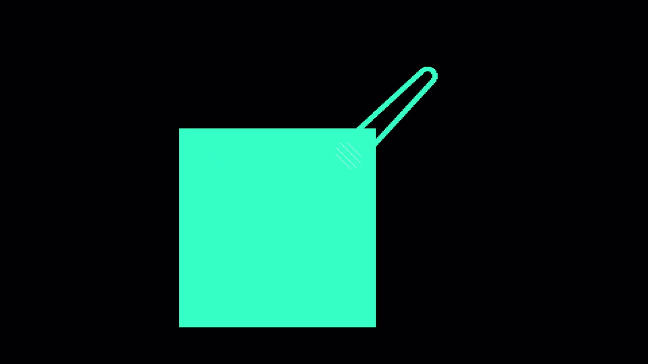 Animated Turquoise Line Drawing of a Dropper