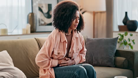 woman with stomach pain