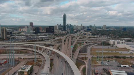 Vista-De-Dron-4k-Del-área-De-La-Galería-En-Houston,-Texas