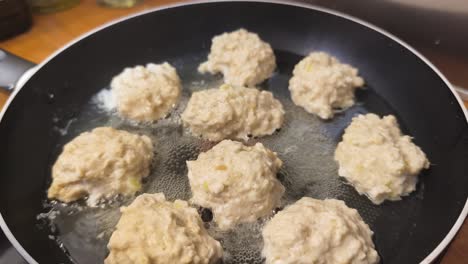 fried meatballs in a pan