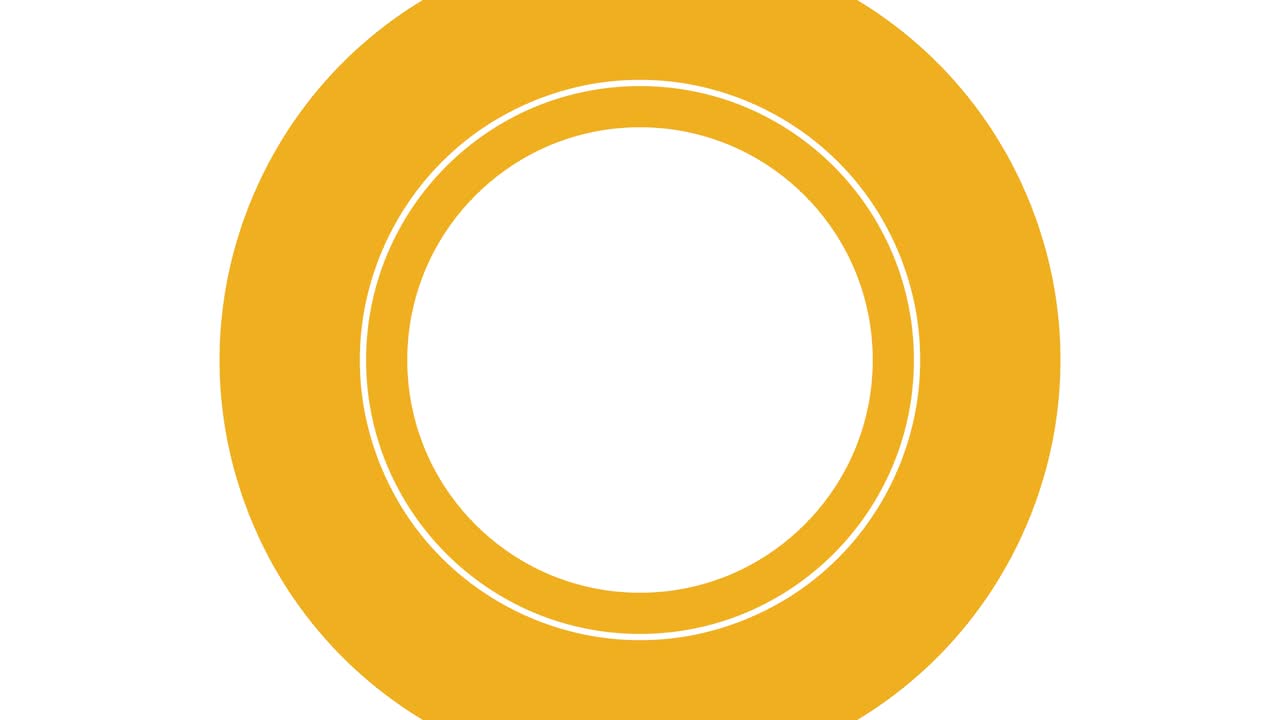 3d estilo círculo de color amarillo vídeo gráfico de movimiento. 4k imágenes con prores de canal alfa 4444