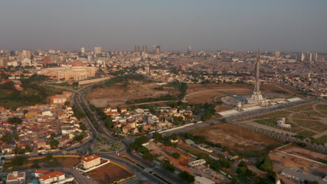 Traveling-down,-west-side-of-the-city,-Dr-Agostinho-Neto-Memorial,-Assembly-of-the-Republic-of-Angola,-africa