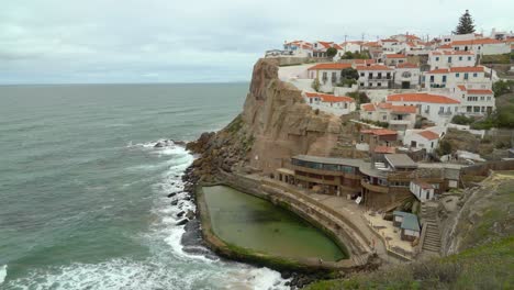 panoramic view of azenhas do mar village near north atlantic ocean