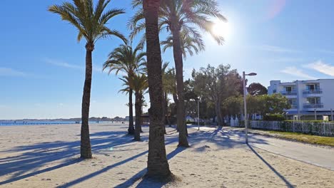 this is what alcudia beach looks like in winter