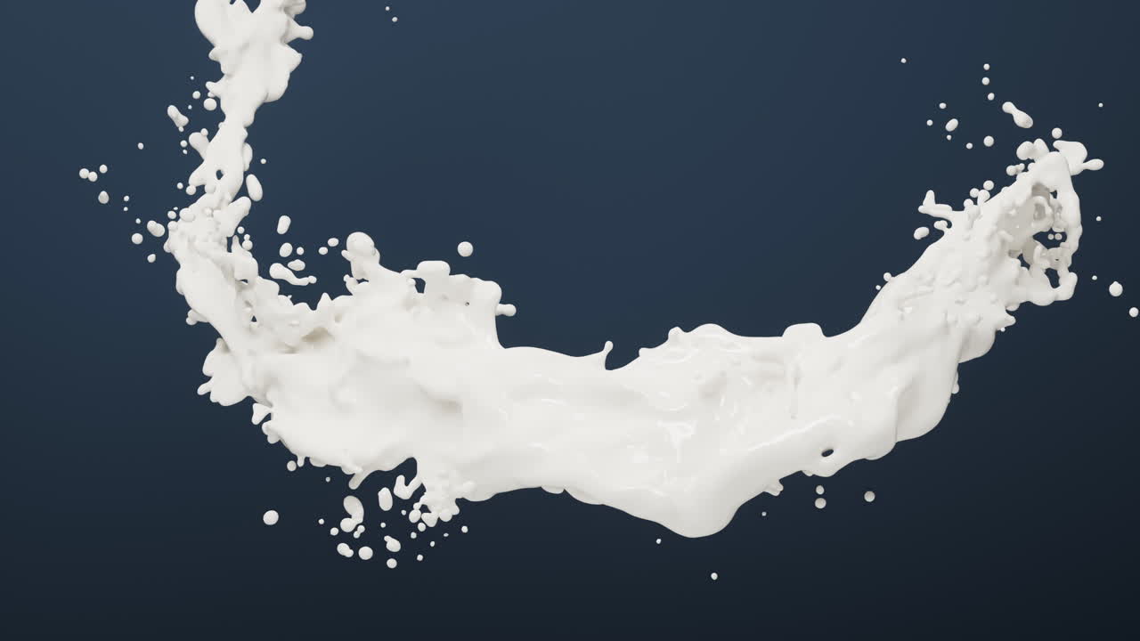 fluido fluido com fundo de forma salpicando, renderização 3d.