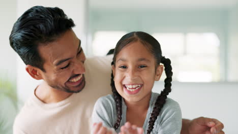 soap, washing hands and dad paying with child