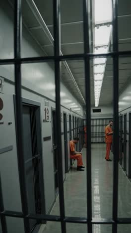 prison corridor view