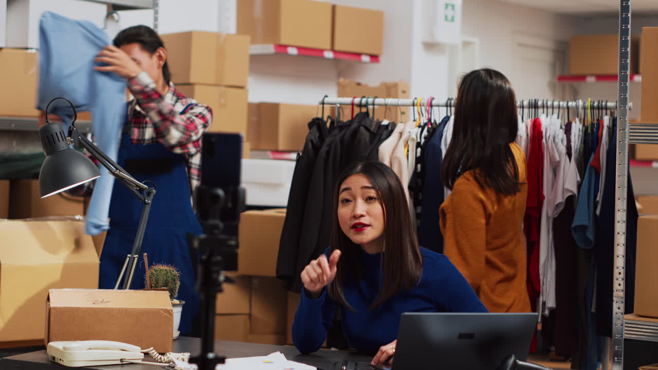 People selling clothing online