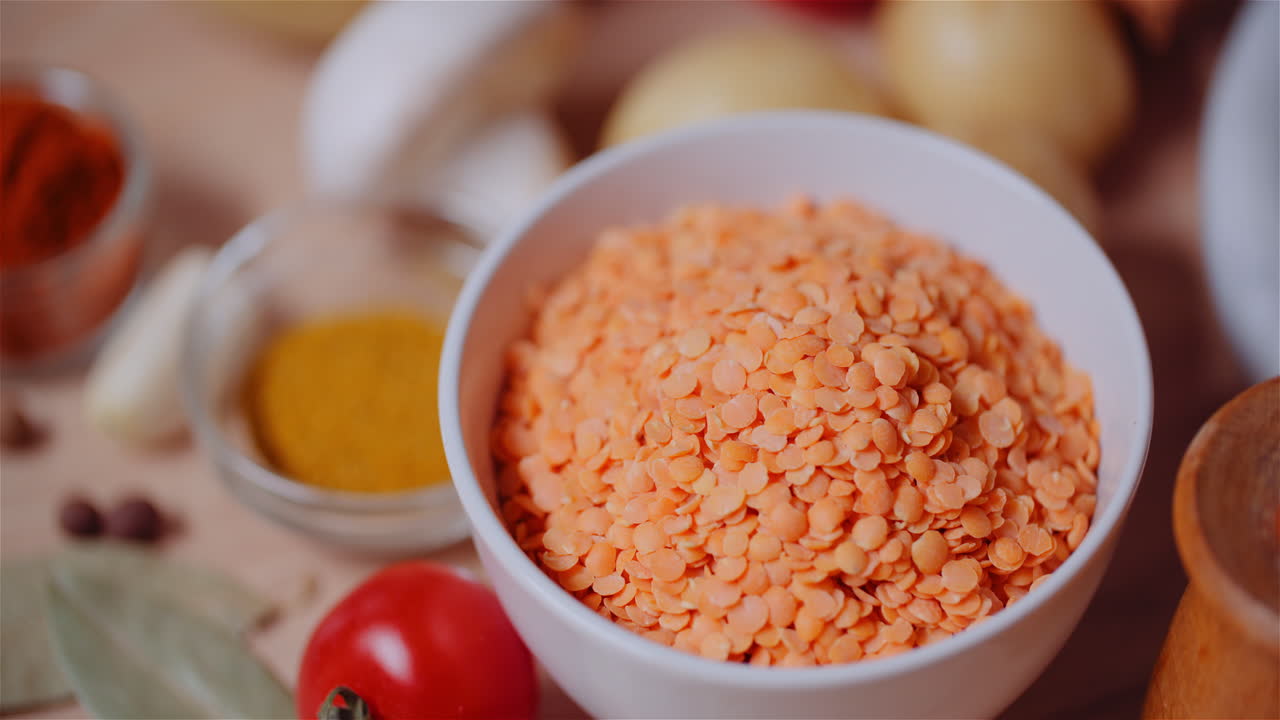 Organic Lentils in Bowl