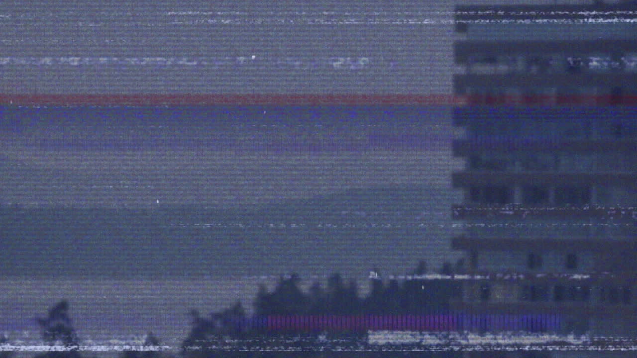 Animation of interference moving over cityscape