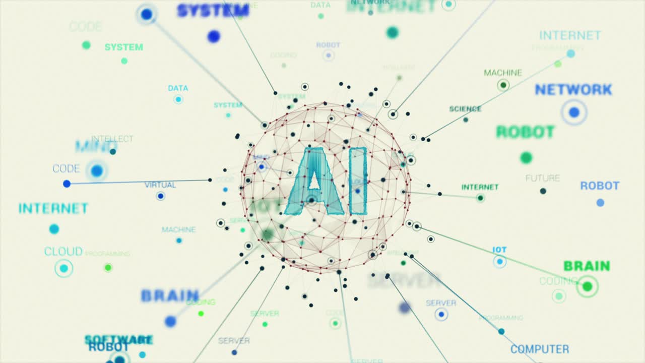 bucle de animación conceptual de inteligencia artificial creativa