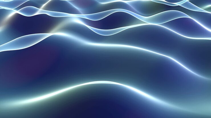 Gradiente olografico a onda, colore di tendenza, loop continuo 4K.