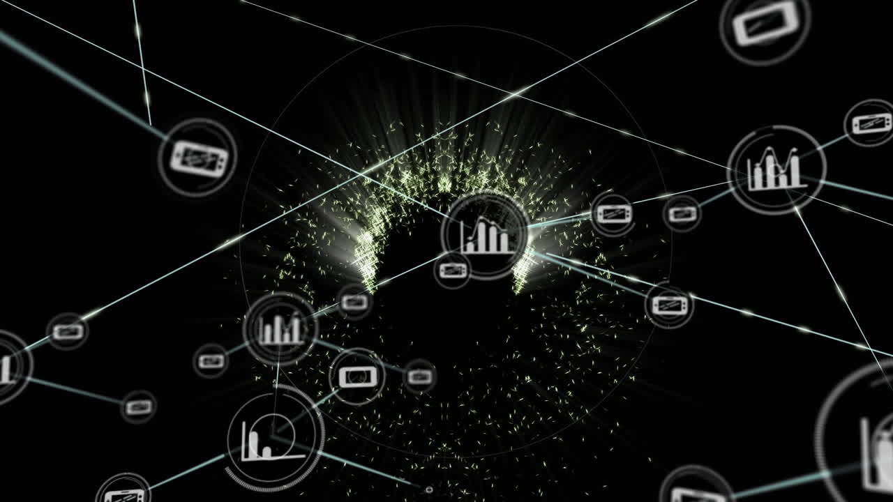 범위 스캐닝을 통한 연결 네트워크의 애니메이션