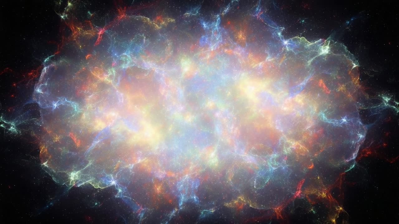 A Stunning Cosmic Explosion of Colorful Gas and Dust in a Nebula, Capturing the Beauty and Complexity of Celestial Phenomena in the Universe's Vastness