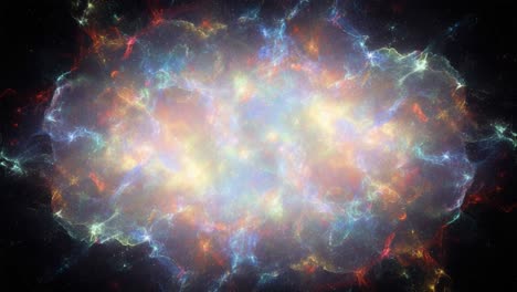 a stunning cosmic explosion of colorful gas and dust in a nebula, capturing the beauty and complexity of celestial phenomena in the universe's vastness