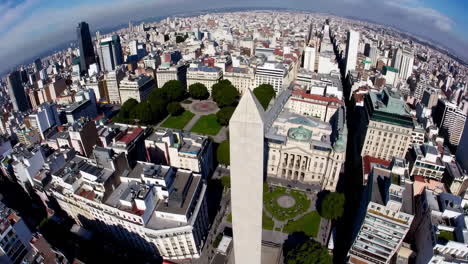 buenos aires cityscape with obelisk