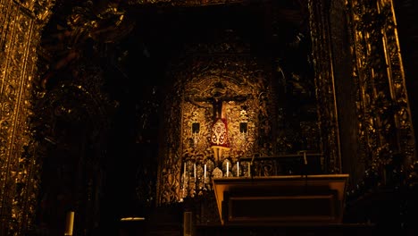 golden altar of san martin cathedral, ourense, galicia, spain