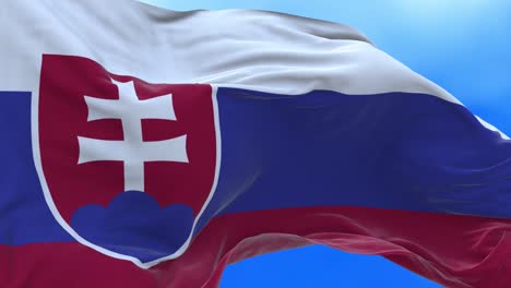 el bucle sin costuras de la bandera de eslovaquia.