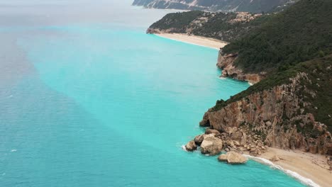 Türkisfarbenes-Wasser-Und-Sandstrand-Auf-Lefkada