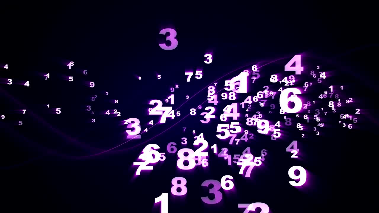 código de tecnología de números aleatorios de fondo, bucle, 4k