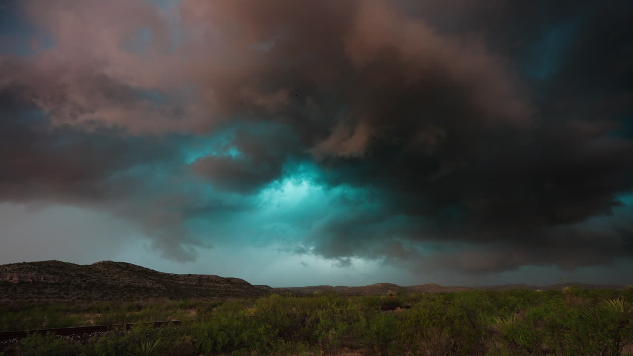 Time Lapse of Storm Clouds Sweeping Across Beautiful Great Plains Landscape