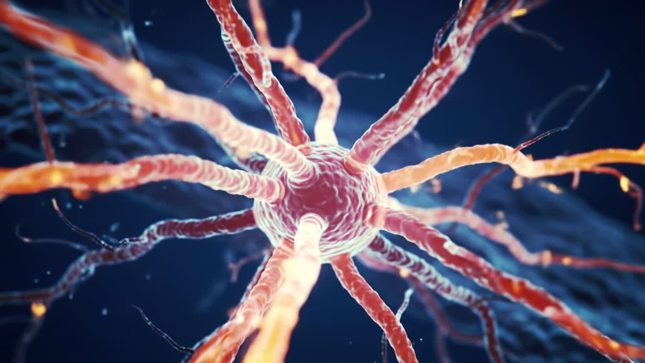 Captivating Visual Representation of a Neuron, Showcasing Its Complex Structure, Connections, and Functionality in the Nervous System