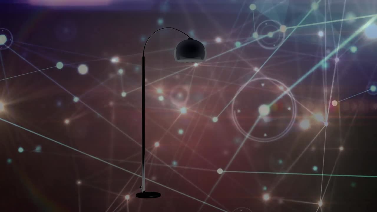 램프와 디지털 공간을 통한 연결의 애니메이션