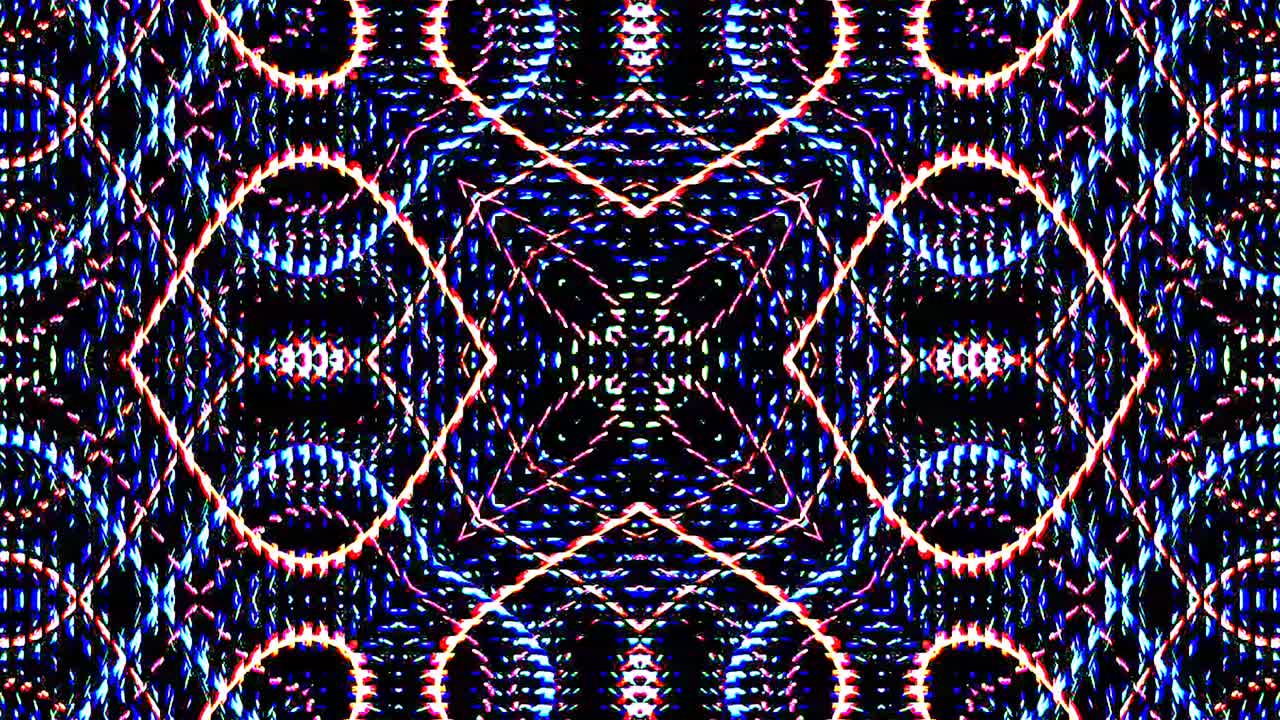 Beautiful abstract kaleidoscope that shines, a radiant light that regulates the subtle movements