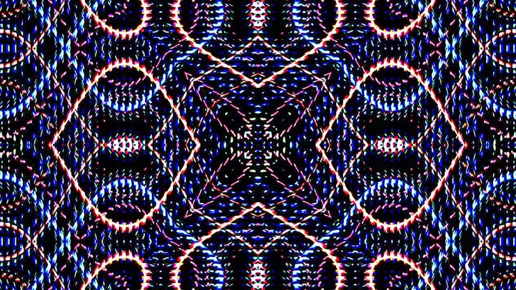 Beautiful abstract kaleidoscope that shines, a radiant light that regulates the subtle movements
