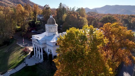 sylva, nc north carolina aerial orbit of jackson county courthouse