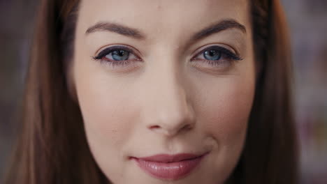 close up of beautiful woman face portrait