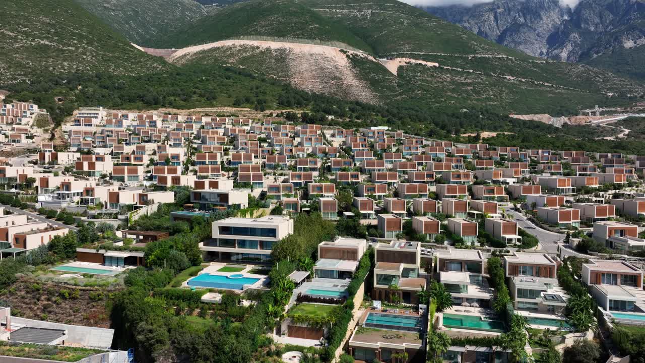 Green Coast Resort, Palasë, Albania - A Luxury Residential Oasis Along the Albanian Riviera - Orbit Drone Shot