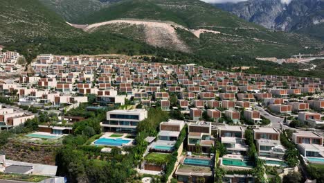 green coast resort, palasë, albania - a luxury residential oasis along the albanian riviera - orbit drone shot