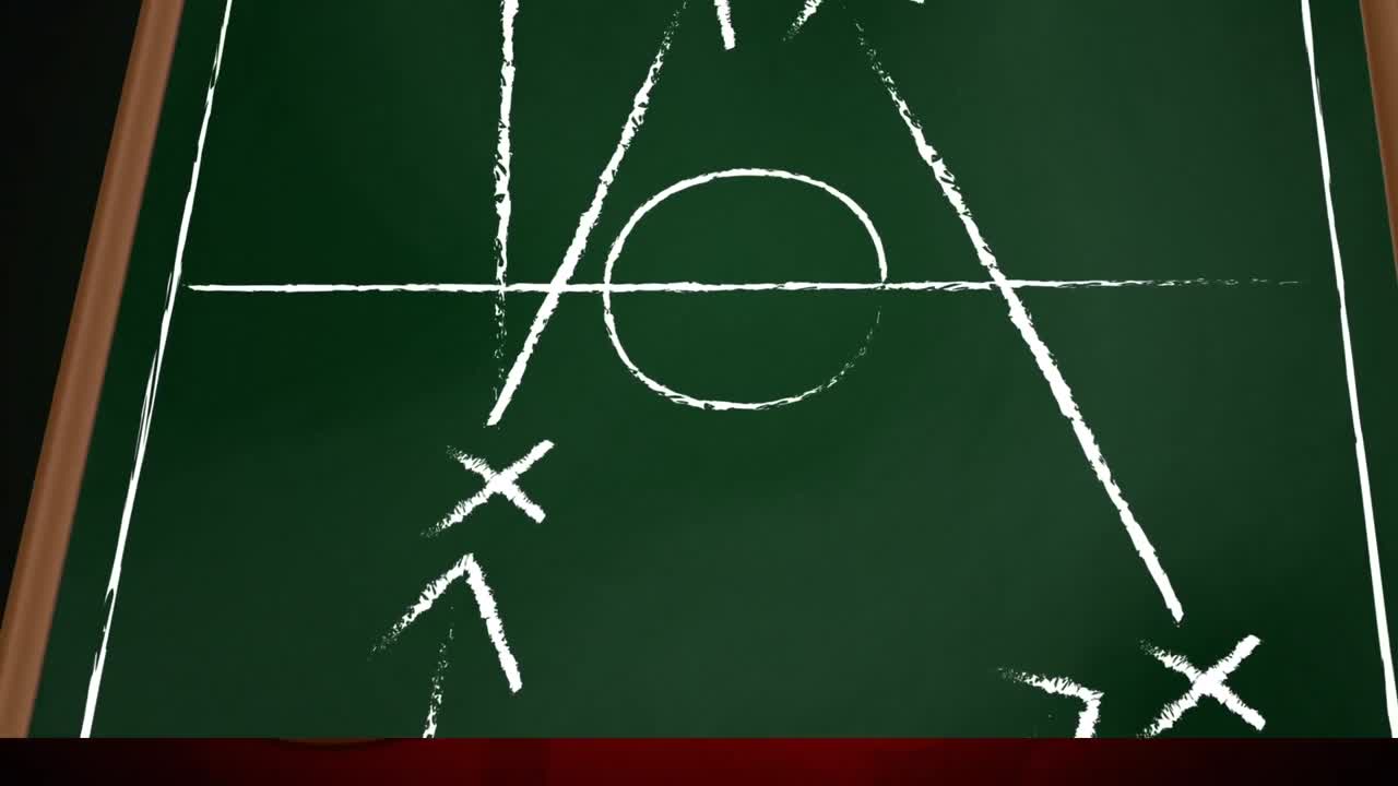 녹색 배경 위에 게임 계획의 그림의 애니메이션