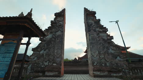 ornate traditional balinese temple gate entrance