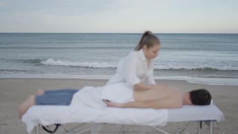 beach massage session