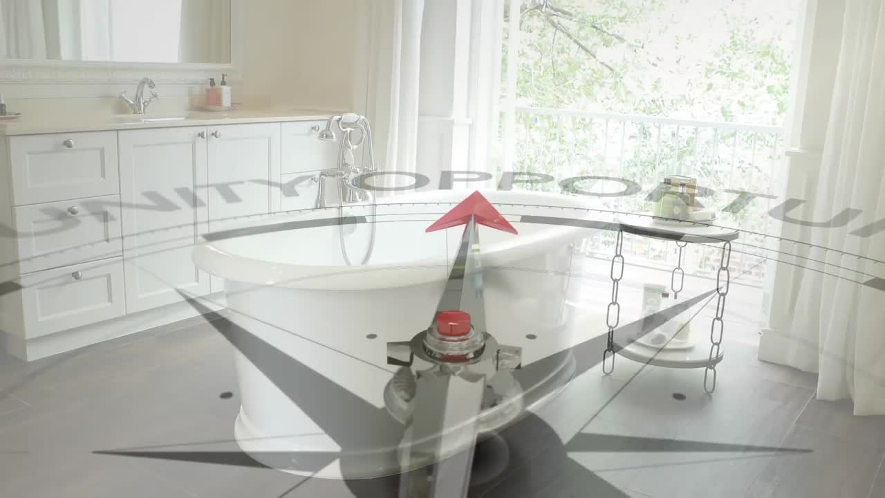 욕실 위의 나침반 기회.