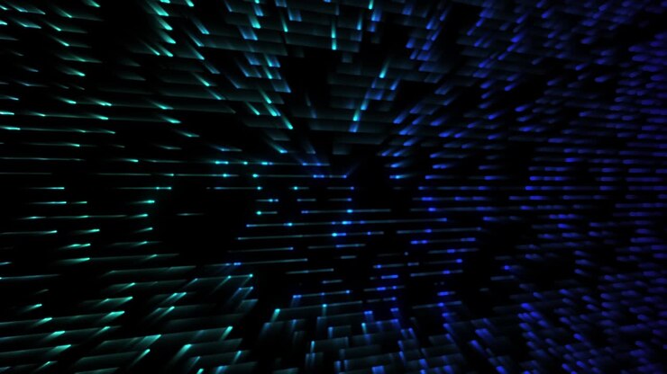 Futuristisk teknologi loop-baggrund, abstrakt moderne linjebølge dataoverførsel cyberspace. Computer AI kunstig intelligens koncept