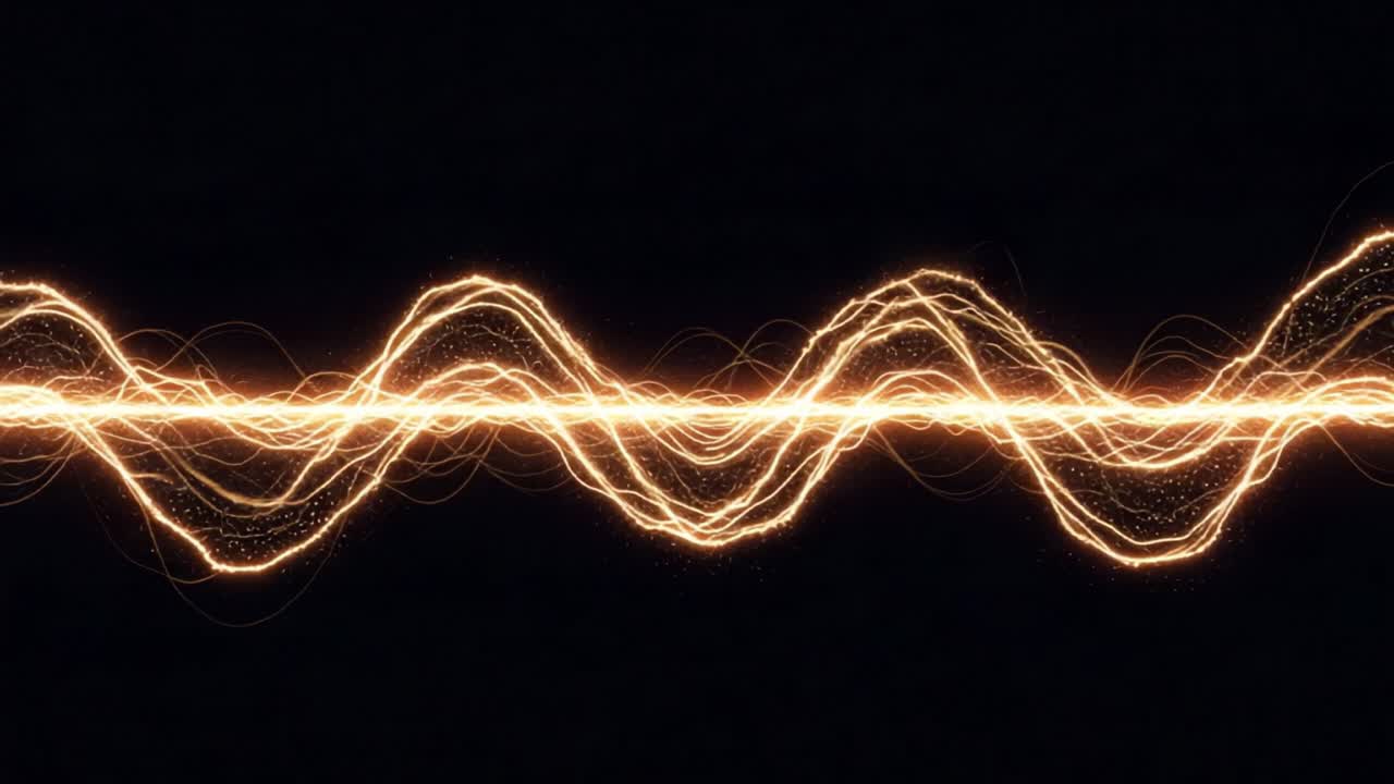 An Intricate Display of Light Waves: Captivating Renderings of Energy Patterns Dancing Across a Dark Background in Two Frames of Motion and Stillness