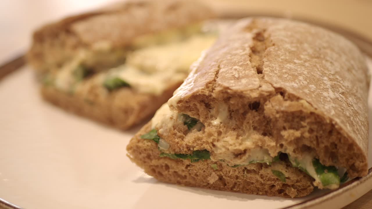 Delicious open-faced sandwich